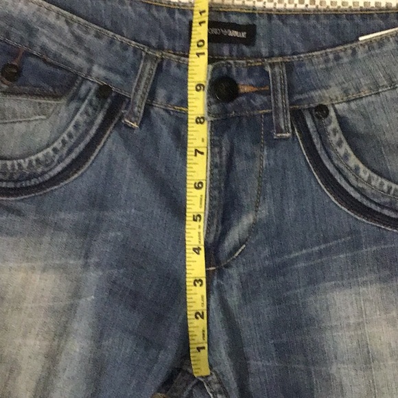 Emporio Armani jeans w/ leather & zip accents - Picture 13 of 16